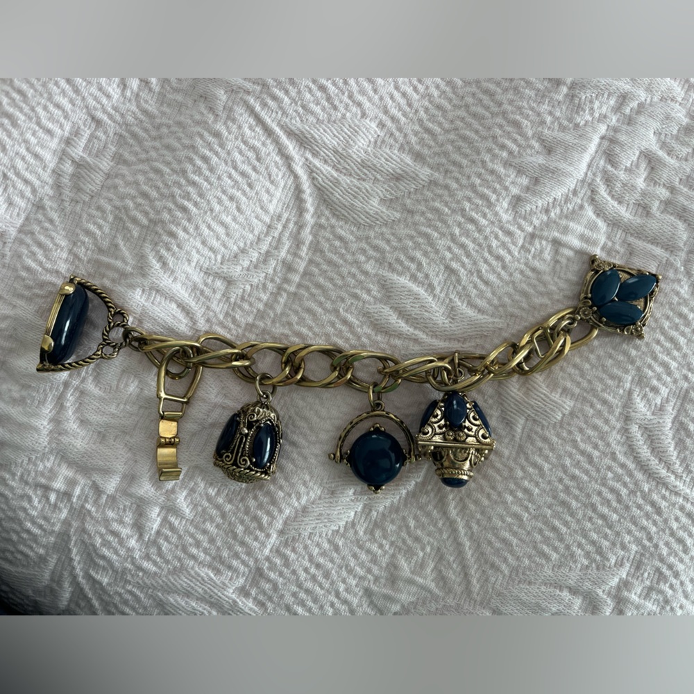 Blue and Gold Egypt Style Bracelet